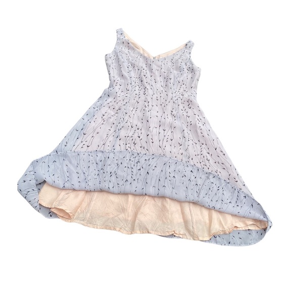 Vintage 1990's Women Six 6 Purple Lavender Dress Floral Flower Botanical V-Neck - Picture 4 of 13